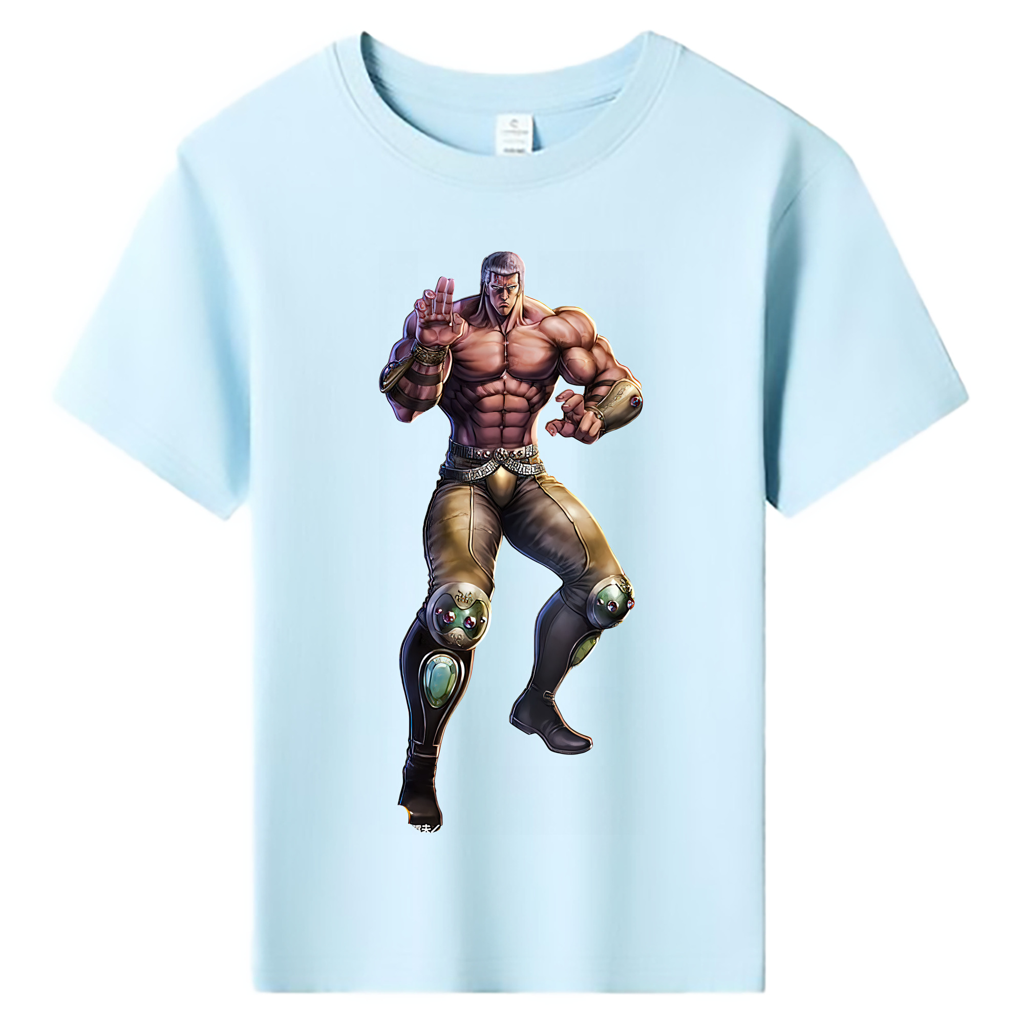（画像用） 北斗の拳 Fist of the North Star 綿100％キッズTシャツ（フロントプリント）